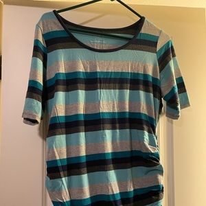 Motherhood Maternity Striped T-Shirt. Size L.